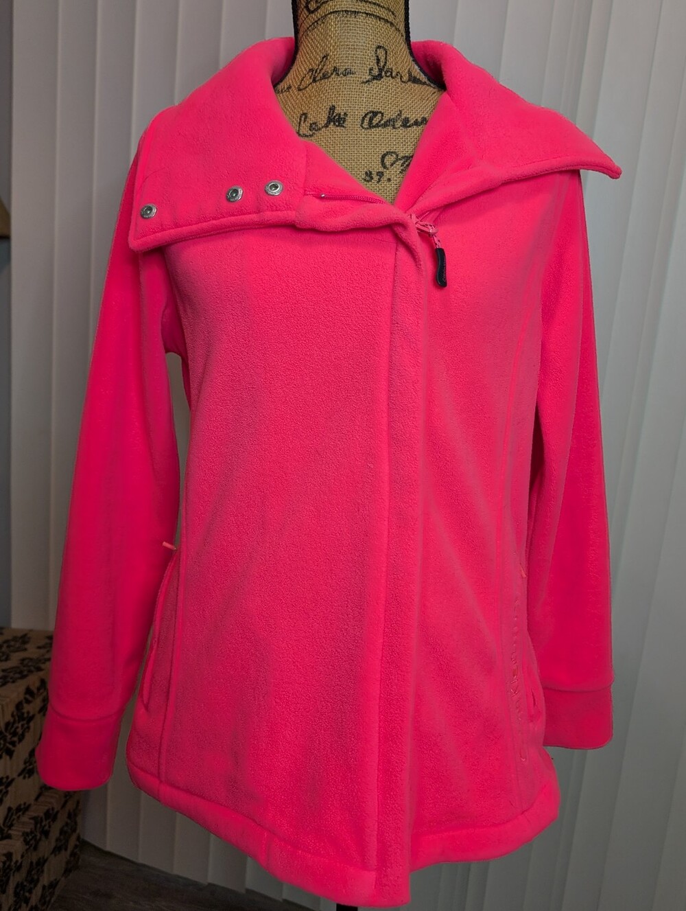 Calvin Klein Performance Florescent Pink Fleece Jacket